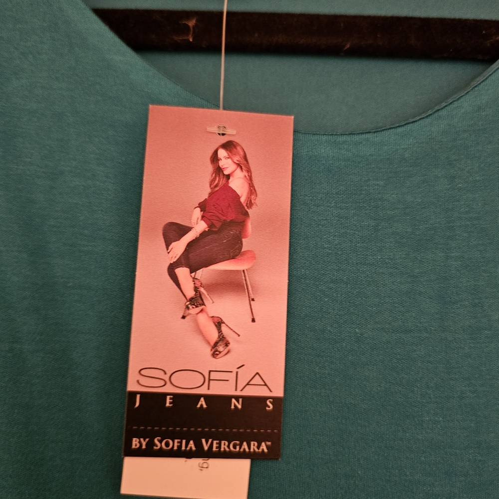 **NWT Sofia Jeans by Sofia Vergara Side Tie Midi Dress 💙✨ (Plus Size XXL / 20) - Picture 4 of 6